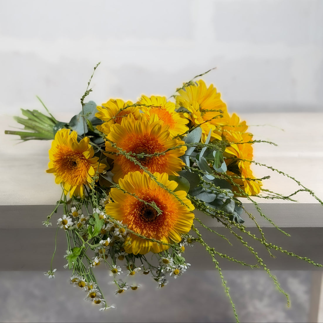 Atado de 10 Gerberas | Flores Amarillas